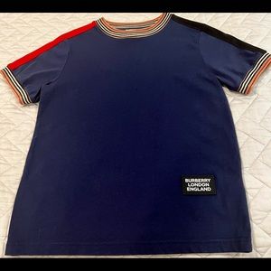 Boys Blue Burberry Shirt